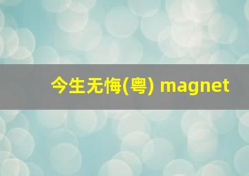 今生无悔(粤) magnet